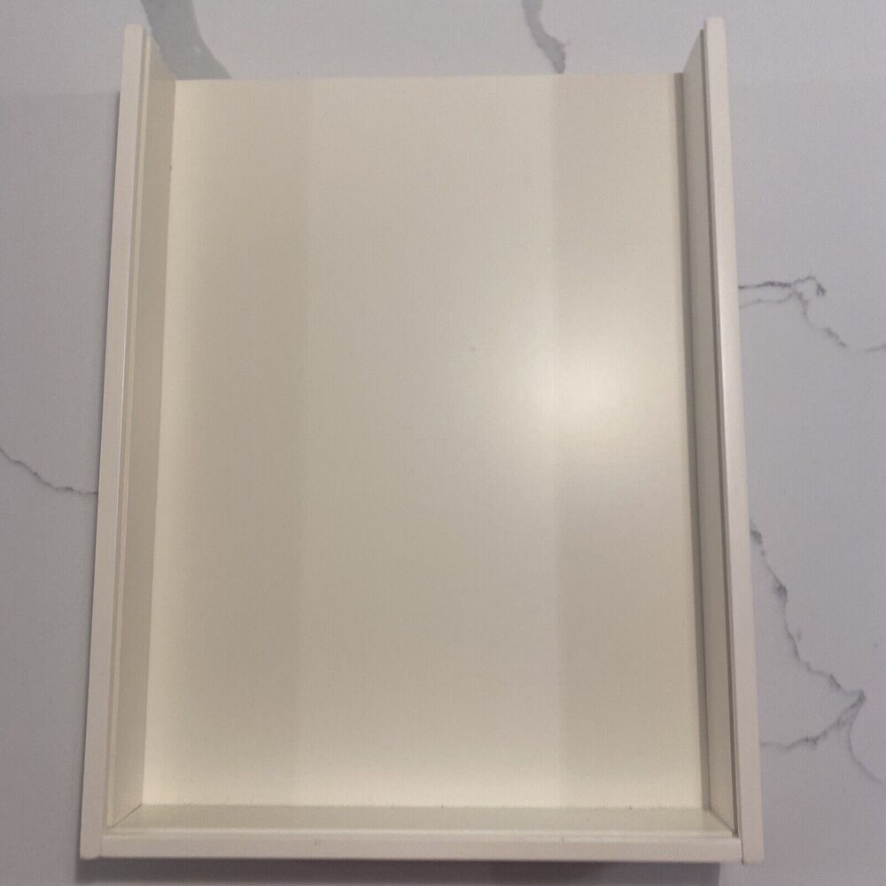 Pottery Barn Small Collector’s Box White Glass 16x12 Display Case Shadowbox